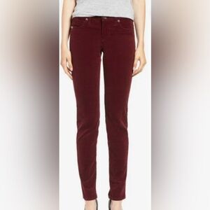 Buffalo Burgundy Velvet Mid-Rise
Skinny Pants Size 8/29